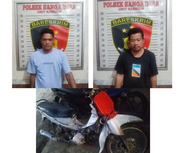 Dua Pelaku Curanmor Diringkus Polsek Sandes.
