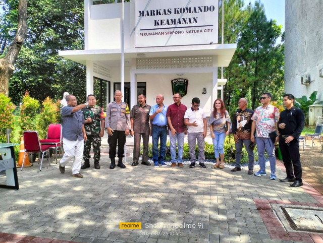 Sinergitas TNI-POLRI Bhabinkamtibmas dan Babinsa Hadiri Peresmian Mako Keamanan Serpong Natura City di Gunungsindur.