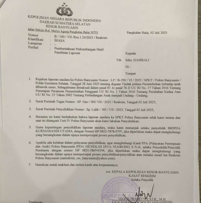 Polres Banyuasin dinilai lamban tangani kasus Asusila