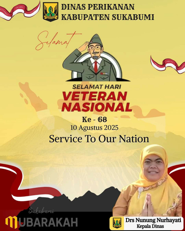 Kepala Dinas Perikanan Kabupaten Sukabumi Sampaikan Selamat Hari Veteran Nasional ke-68