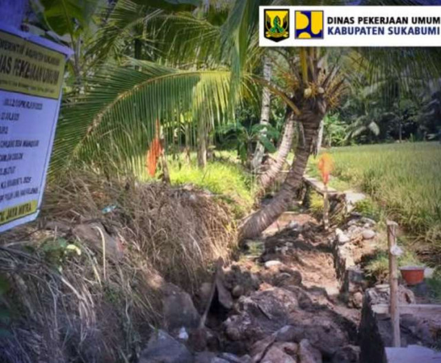 Dinas PU Kabupaten Sukabumi Bangun Irigasi di Desa Wangunsari, Perkuat Produktivitas Pertanian Warga