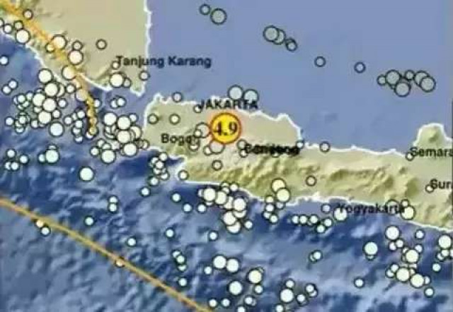 Kabupaten Bekasi Diguncang Gempa Magnitudo 4,9 Malam Ini
