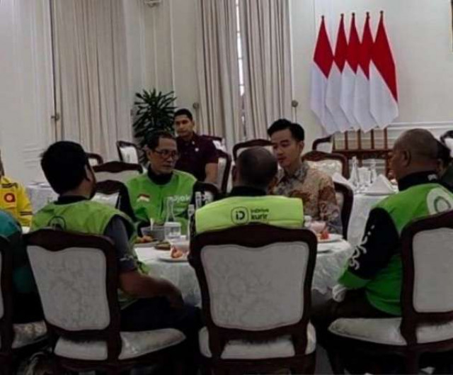 Wapres Gibran Terima Aspirasi Perwakilan Ojol di Istana