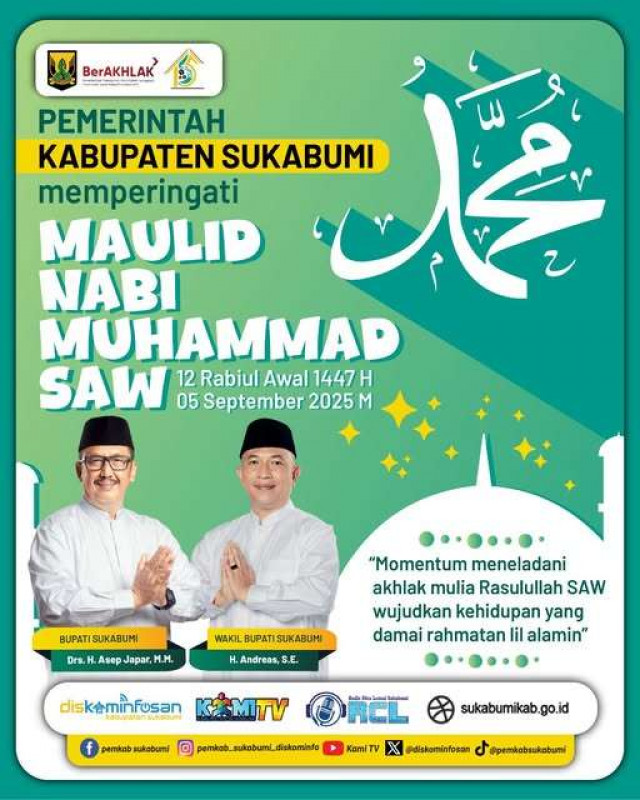 Pemerintah Kabupaten Sukabumi Memperingati Maulid Nabi Muhammad SAW