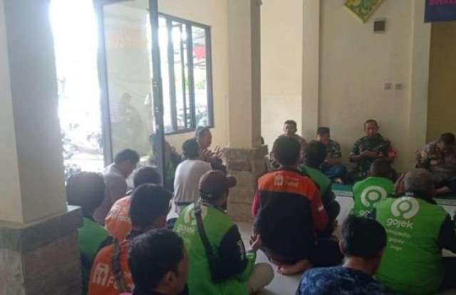 Kapolsek Dramaga Bersama Para Kapolsek Zona IV Laksanakan Kegiatan Deklarasi Aksi Damai OJOL
