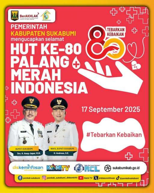 Selamat HUT Ke 80 Palang Merah Indonesia "Tebar Kebaikan Untuk Semua"