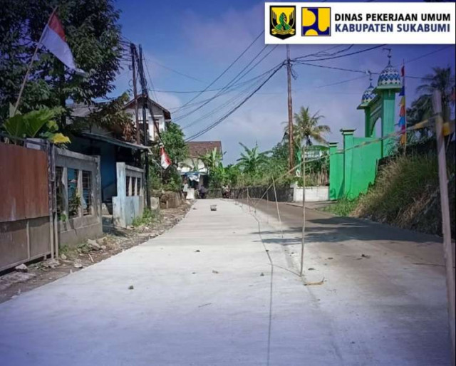 Dinas PU Sukabumi Betonisasi Ruas Jalan BendaDuren Gede untuk Tingkatkan Aksesibilitas Warga