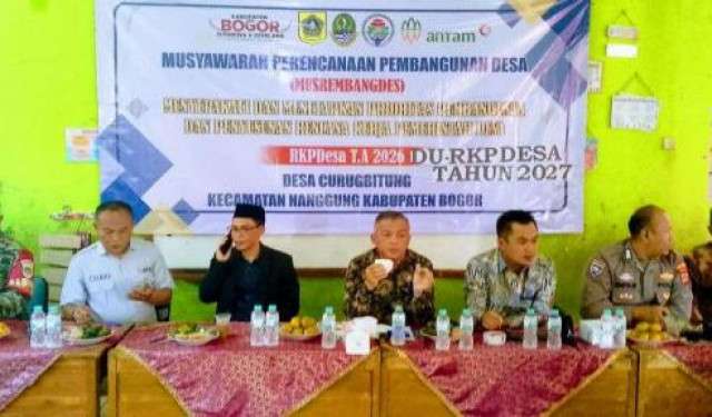 Sinergitas TNI-POLRI Hadiri Musrenbang RKPDes Desa Curugbitung Tahun Anggaran 2026