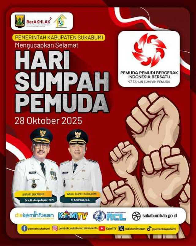 Selamat Hari Sumpah Pemuda 28 Oktober 2025 "Pemuda Pemudi Bergerak, Indonesia Bersatu"