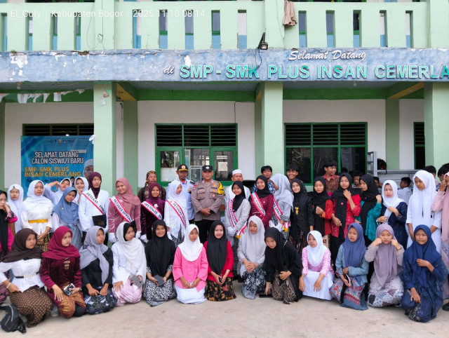 Polsek Babakan Madang laksanakan giat “Police Goes To School”, Polri hadir berikan himbauan kamtibmas untuk cegah tawuran dan narkoba