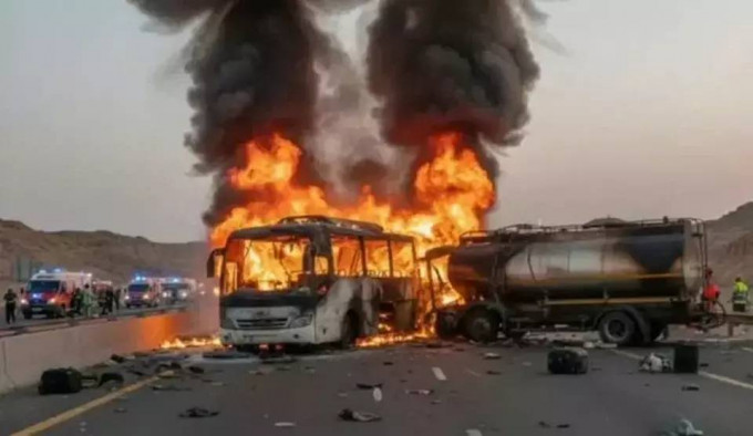 42 jemaah umrah tewas akibat bus rute Makkah-Madinah terbakar