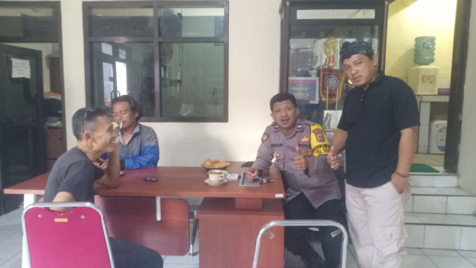 Bhabinkamtibmas Wilayah Hukum Polsek Dramaga, Beri Himbauan Ajak Jaga Kondusifitas Cegah Gangguan Kamtibmas