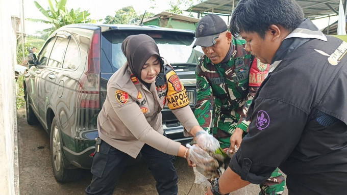 Polsek Dramaga Bersinergi Forkompimcam, Pemdes Kecamatan Dramaga Serta Anggota, Laksanakan Apel Gabungan Program Jumsih