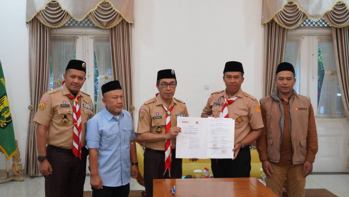 Ketua Kwarcab Sukabumi Lantik Pengurus Mabisaka dan Pinsaka Adhyasta Pemilu serta Tandatangani MoU dengan Bawaslu