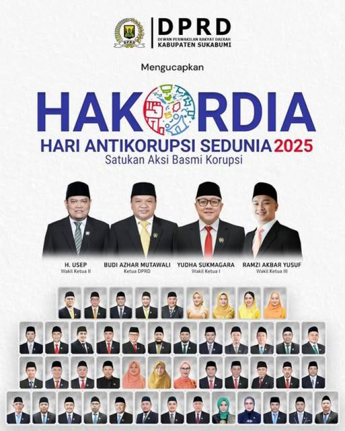 DPRD Kabupaten Sukabumi Ajak Masyarakat Satukan Aksi pada Peringatan Hari Antikorupsi Sedunia