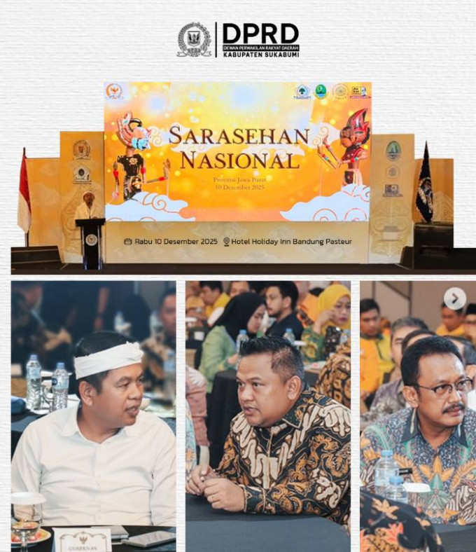Ketua DPRD Kabupaten Sukabumi Hadiri Sarasehan Nasional MPR-RI di Bandung