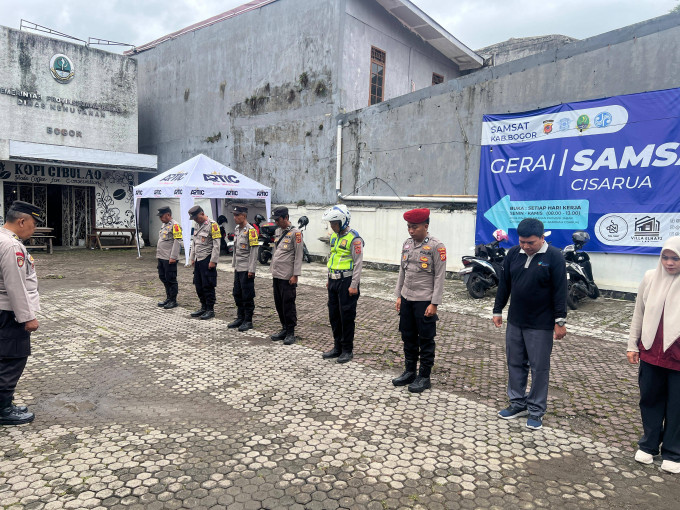 Pos Pam Cisarua Polres Bogor Gelar Apel Kesiapsiagaan Operasi Lilin Lodaya 2025 Sesuai Arahan Kapolres Bogor