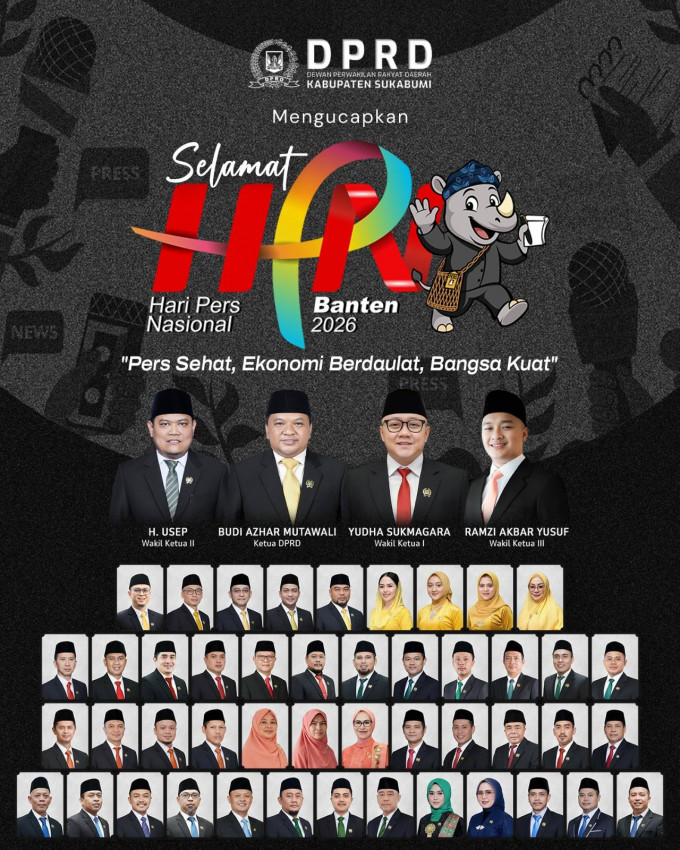 DPRD Kabupaten Sukabumi Mengucapkan Selamat Hari PERS Nasional 2026