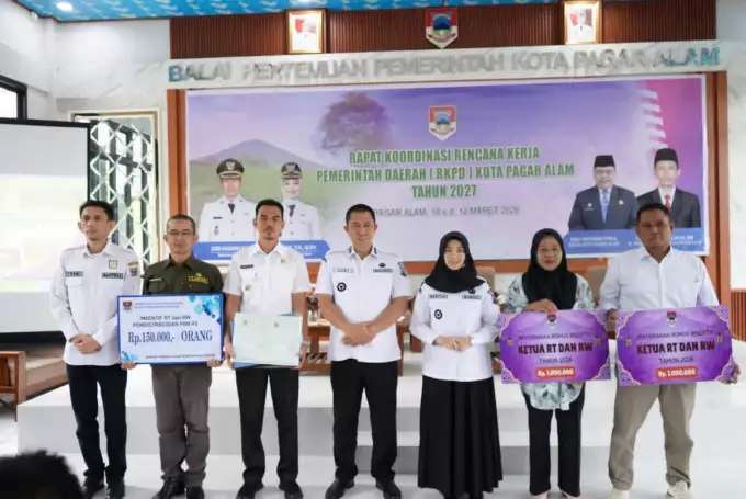 Wako dan Wawako Pagaralam hadiri rapat RKPD tahun 2027