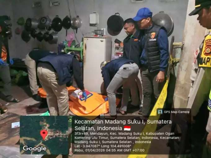 Diduga Ditikam Orang Dikenal, Warga Lampung Tewas di Dusun Sungai Tebu OKU Timur
