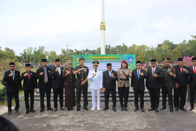 Wujud Sinergi Dengan Pemerintah, Dandim 1016/Plk Hadiri Upacara Peringatan Otonomi Daerah Ke - XXX