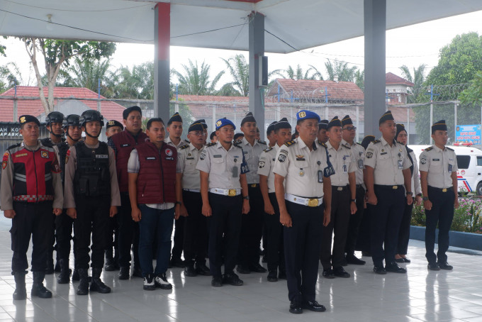 Lapas Kayu Agung Tegaskan Komitmen Zero Halinar dan Zero Penipuan Lewat Apel Ikrar Serentak