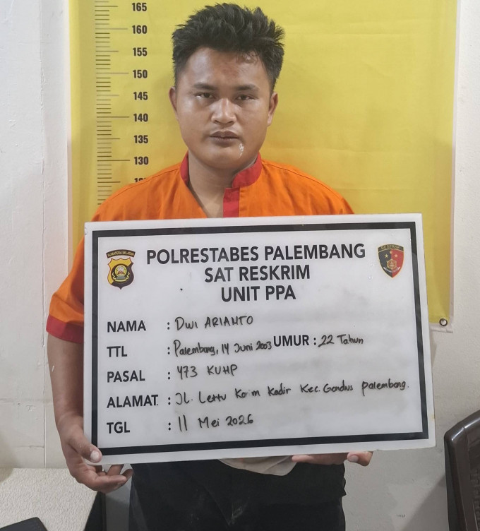 Driver Ojol Pelaku Kekerasan Seksual Anak Ditangkap di Gandus, Polrestabes Palembang Pastikan Proses Hukum Maksimal
