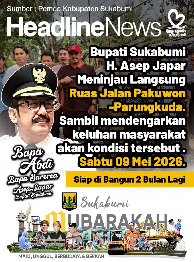 Bupati Sukabumi Turun Langsung ke Pakuwon, Pastikan Perbaikan Jalan Dimulai Dua Bulan Lagi