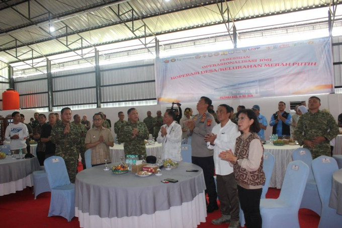 Dandim 1016/Plk Ikuti Launching Operasionalisasi Koperasi Merah Putih Bersama Forkopimda