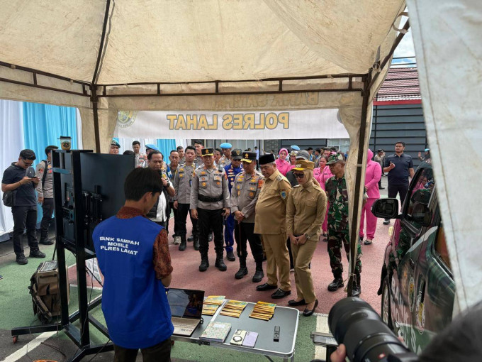 Polda Sumatera Selatan Dorong Kemandirian Ekonomi dan Ketahanan Pangan Melalui Bank Sampah Mobile Polres Lahat