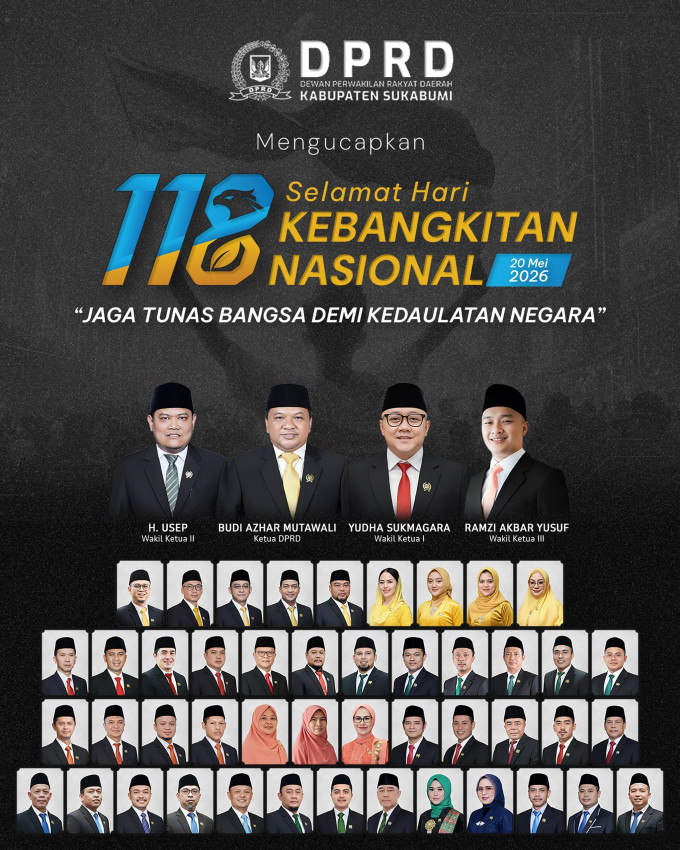 DPRD Kabupaten Sukabumi Mengucapkan Selamat Hari Kebangkitan Nasional 20 Mei 2026