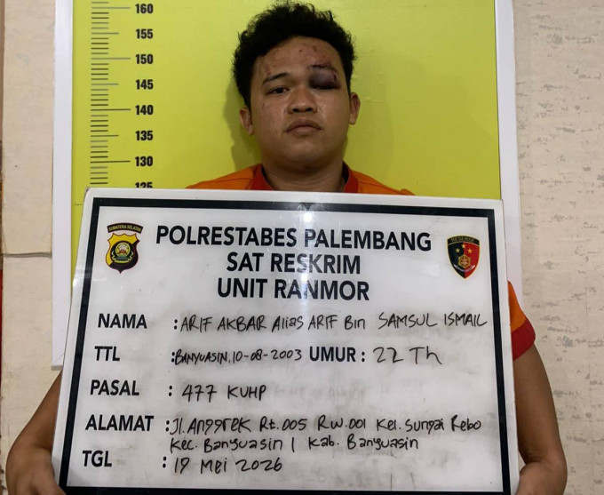 Polisi Ringkus Pelaku Curanmor di Ilir Barat II, Polda Sumsel Tegaskan Komitmen Jaga Kamtibmas