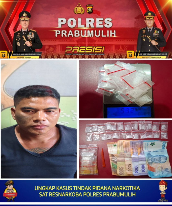 Informasi Warga Berbuah Pengungkapan, Pengedar Sabu Tertangkap Tangan Saat Memaketi Narkotika di Prabumulih Timur
