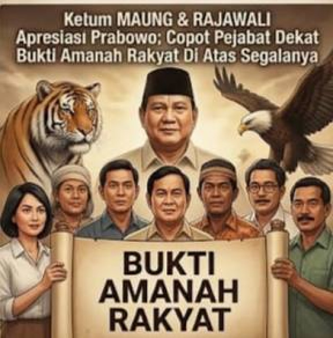 Apresiasi Tinggi Ketum Maung & Rajawali: Langkah Prabowo Tegaskan Tak Ada Yang Kebal Hukum