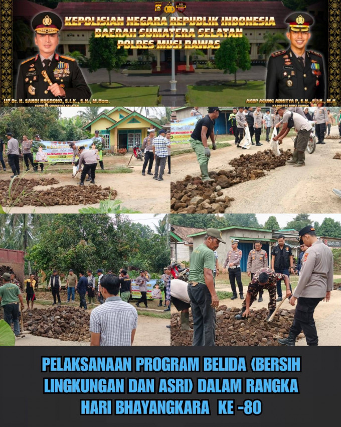 Dukung Pembangunan Nasional, Polres Musi Rawas Terjunkan Alat Berat Perbaiki Jalan Dua Kilometer
