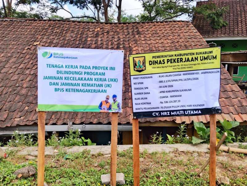 Dinas PU Kabupaten Sukabumi Bangun Ruas Jalan Cijaksa–Mataram, Perkuat Konektivitas dan Mobilitas Warga Jampangkulon