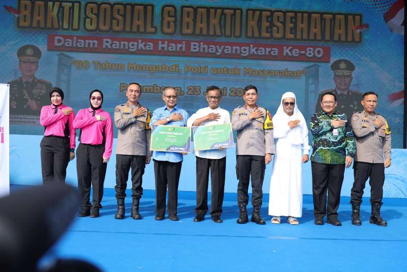 Bhayangkari Sumsel Perkuat Misi Kemanusiaan Polri Melalui Bakti Sosial dan Kesehatan Massal