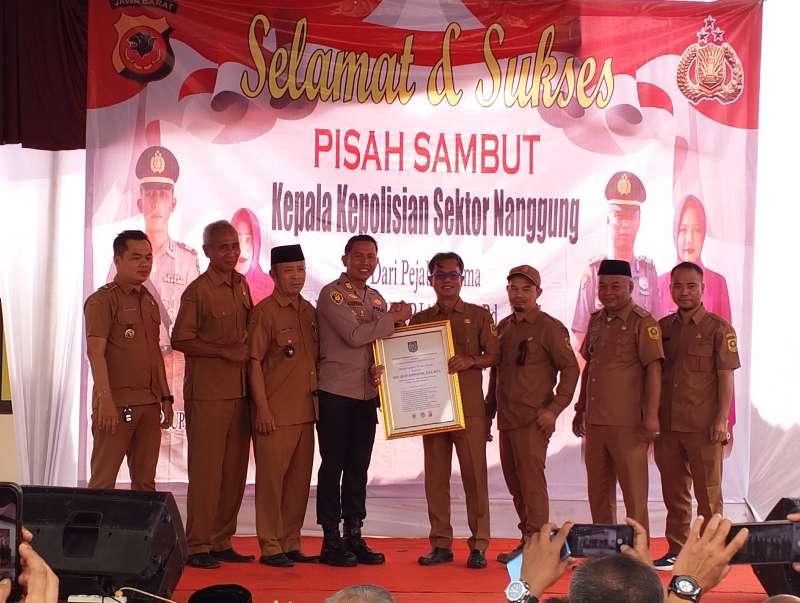 Polsek Nanggung Gelar Pisah Sambut Kapolsek Baru, penuh kehangatan dan Haru