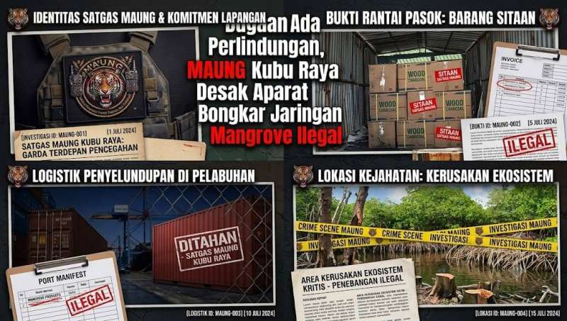 Satu Hutan, Dua Kejahatan: MAUNG Kubu Raya Minta Polisi Sambungkan Titik Kasus Mangrove
