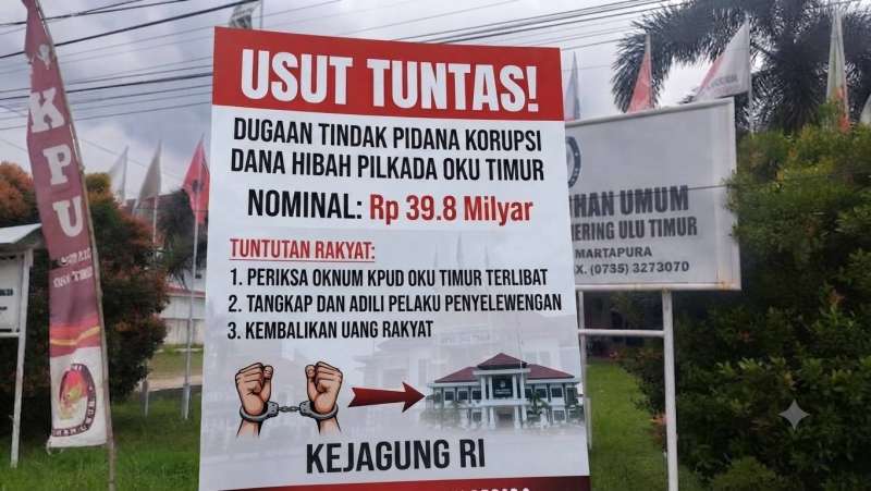 Aktivis Desak Kejagung Usut Tuntas Dugaan Korupsi Dana Hibah Pilkada di KPUD OKU Timur