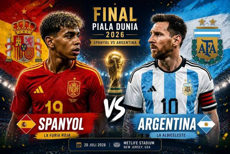 Prediksi final Piala Dunia 2026: Spanyol diunggulkan taklukkan Argentina