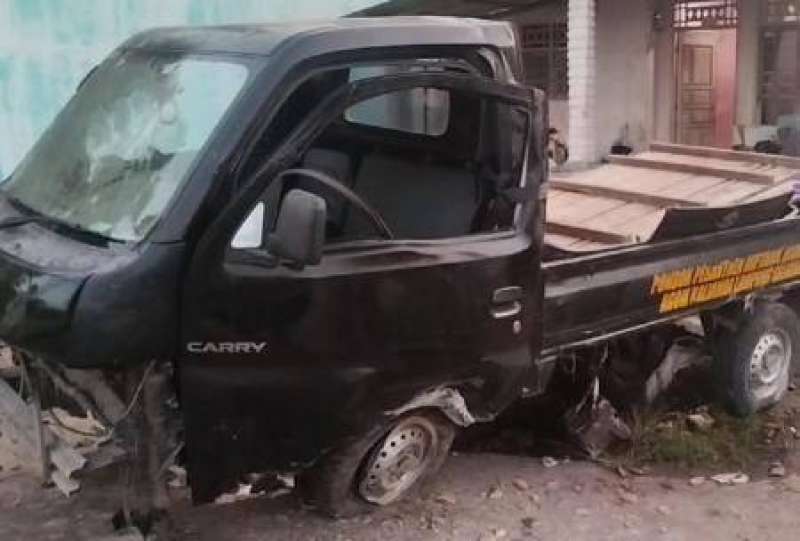Pikap angkut rombongan santri tabrak rumah di Lampung Selatan, 2 orang tewas dan 5 luka
