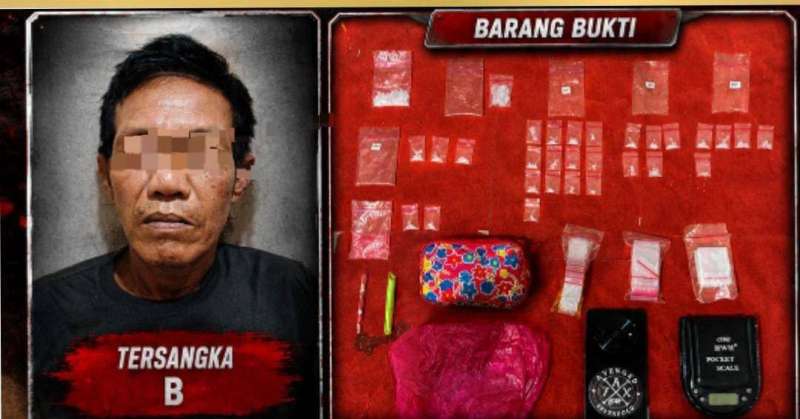 Polres Ogan Ilir Bekuk Pengedar Narkotika di Rumahnya, Sita Timbangan Digital dan Puluhan Paket Sabu