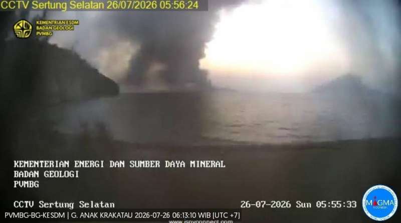 Gunung Anak Krakatau keluarkan asap kawah hingga 100 meter Minggu pagi