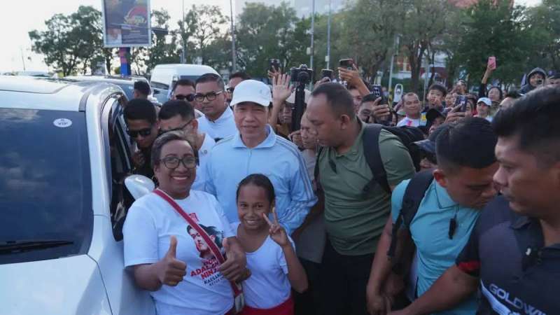 Hadiri CFD Kupang, Jokowi diteriaki 'Terima kasih Pak Jokowi'