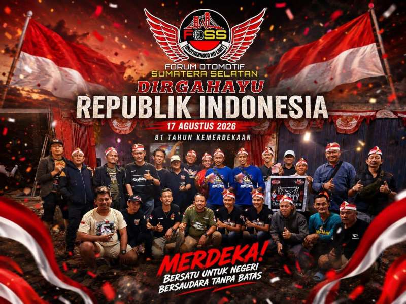 Forum Otomotif Sumsel (POSS) Sambut HUT Ke-81 Kemerdekaan RI, Berlangsung Meriah