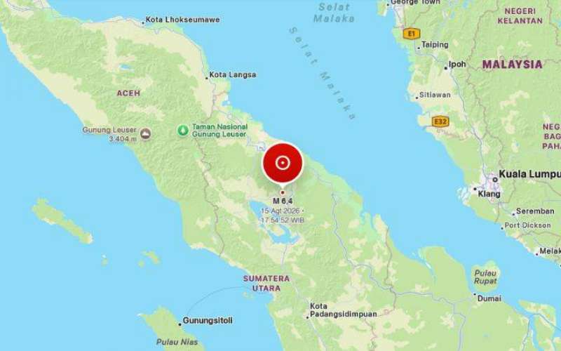 Gempa Magnitudo 6,4 guncang Simalungun Sumut
