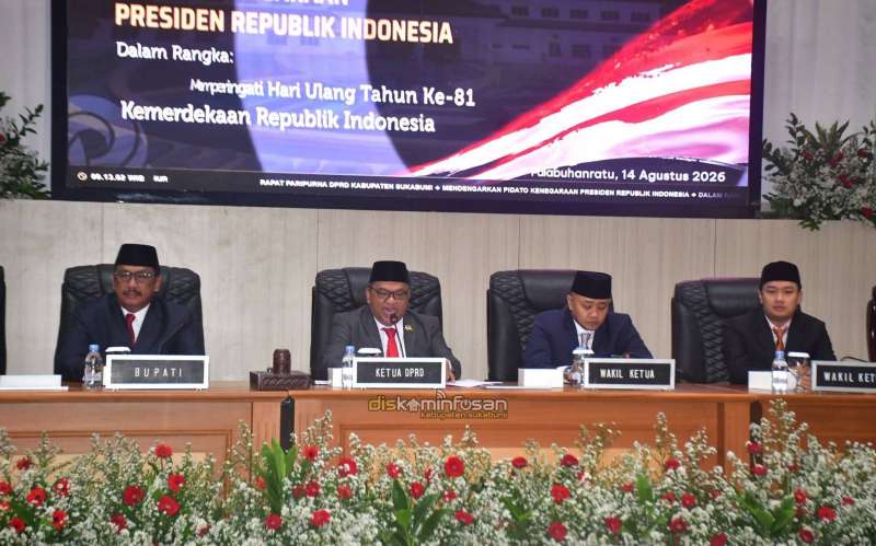 Bupati Sukabumi H. Asep Japar Hadiri Paripurna DPRD, Saksikan Pidato Kenegaraan Presiden Prabowo Subianto