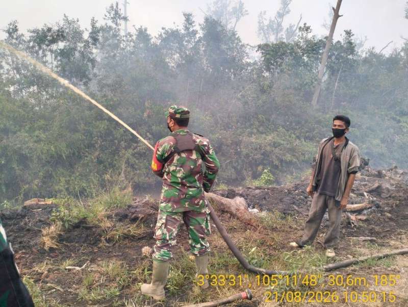 Titik Panas Api di Pedamaran Timur dan Kayu Labu Berhasil Dipadamkan, Luas Area Terbakar Capai 2,5 Hektare