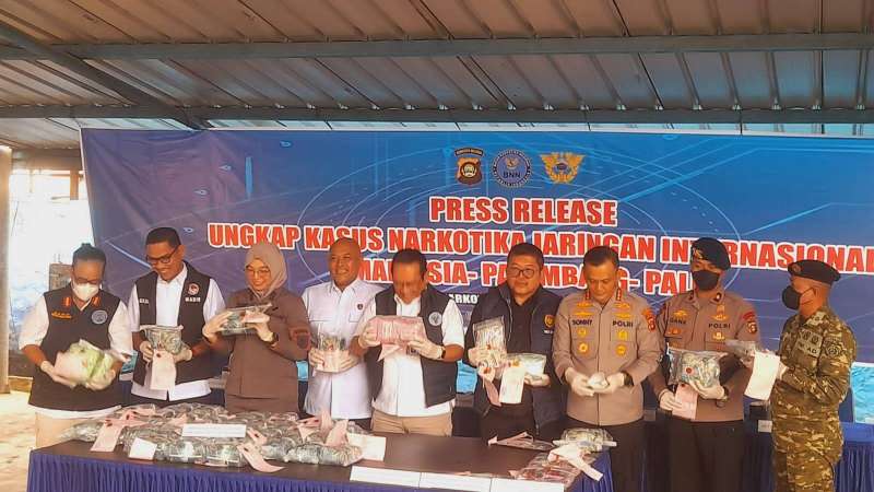 BNNP Sumsel Bongkar Dugaan Jaringan Narkoba Internasional, 47 Kg Sabu dan 9.439 Ekstasi Disita